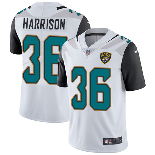 Nike Jacksonville Jaguars #36 Ronnie Harrison White Men Stitched NFL Vapor Untouchable Limited Jersey